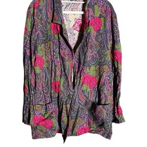 Marilyn Floral Paisley Women's blazer Sz M